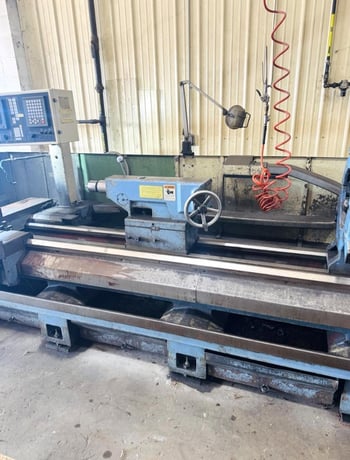 Dainichi #DL75X400, CNC flat bed lathe, 29.5" swing, 12" chuck, 3-jaw, 3.3" bar, 157" centers, 28.8" dia. - Image 3