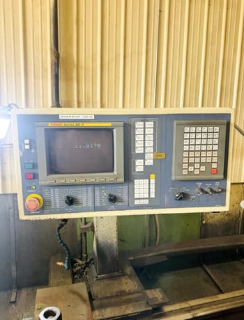 Dainichi #DL75X400, CNC flat bed lathe, 29.5" swing, 12" chuck, 3-jaw, 3.3" bar, 157" centers, 28.8" dia. - Image 7