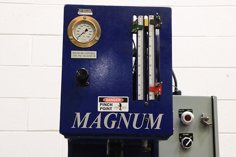 6.1 Ton, Magnum #HBM-6A, hydraulic C-frame press, 7" stroke, 14" daylight, 10" throat, 24" x20" bed, adj. - Image 5