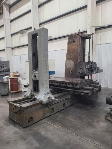 5" Giddings & Lewis #350-T, Table Type Horizontal Boring Mill, 74" x 48" table, 72" X, 48" Y, 36" quill - Image 2