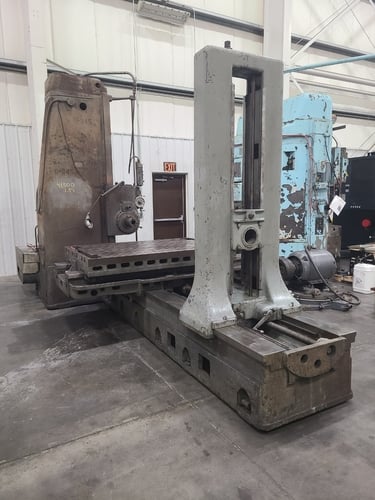5" Giddings & Lewis #350-T, Table Type Horizontal Boring Mill, 74" x 48" table, 72" X, 48" Y, 36" quill - Image 3