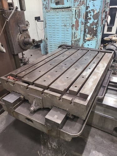 5" Giddings & Lewis #350-T, Table Type Horizontal Boring Mill, 74" x 48" table, 72" X, 48" Y, 36" quill - Image 4