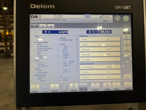 110 Ton, Ermak Power-Bend #PBF-2600-100, CNC Press Brake, 8.3' overall, 86.6" between housing, 10.8" stroke - Image 2