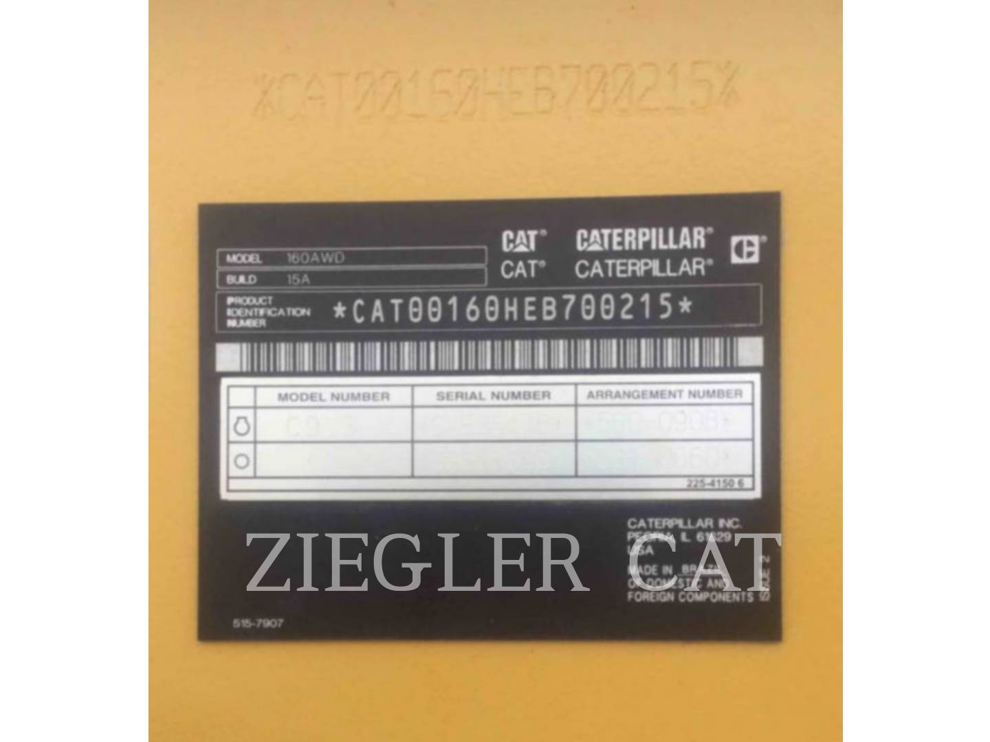 Caterpillar 160-15AWD, Motor Grader, 6771 hours, S/N: EB700215, 2021 - Image 6