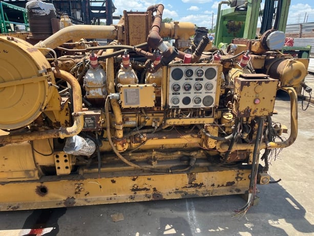 861 HP @ 1200 RPM, Caterpillar #G3512-SITA, engine cores, water cooled manifolds, 1992 (2 available) - Image 3