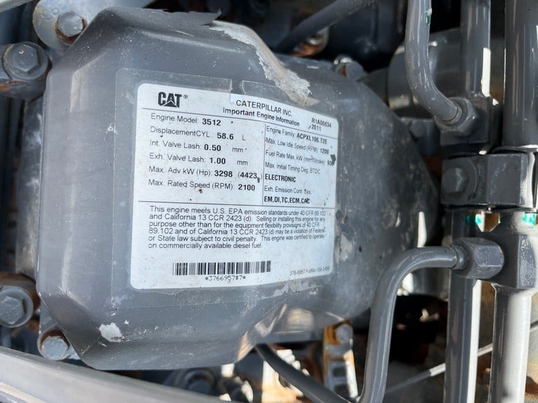 2500 HP Caterpillar #3512CHD, Frac Engine Core, Tier 2, No Major Failures, 2011 - Image 5
