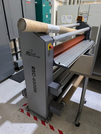 65" Royal Sovereign #RSC-6500H, Hot Laminator, 25 FPM, damaged roller - Image 1