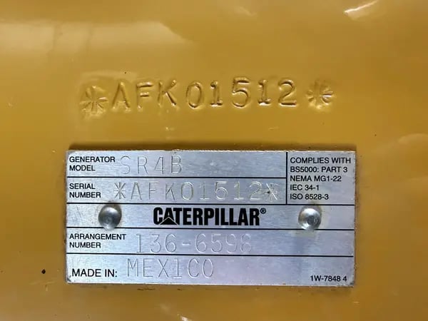 750 KW Caterpillar #C27, Diesel Generator Set, 480 Volts, 1800 RPM, 1375 gallon fuel tank, sound attenuated - Image 8