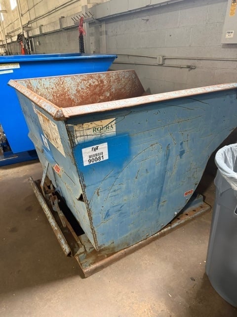 40' cu.ft. Roura, Self Dumping Scrap Hopper, 52" x62" x45" - Image 2