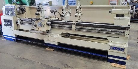 26"/36" x120" Birmingham #DL-26120L, 3-9/64" bore, 1600 RPM, inch/metric thread, 10 HP, 12" chuck, Steady - Image 2