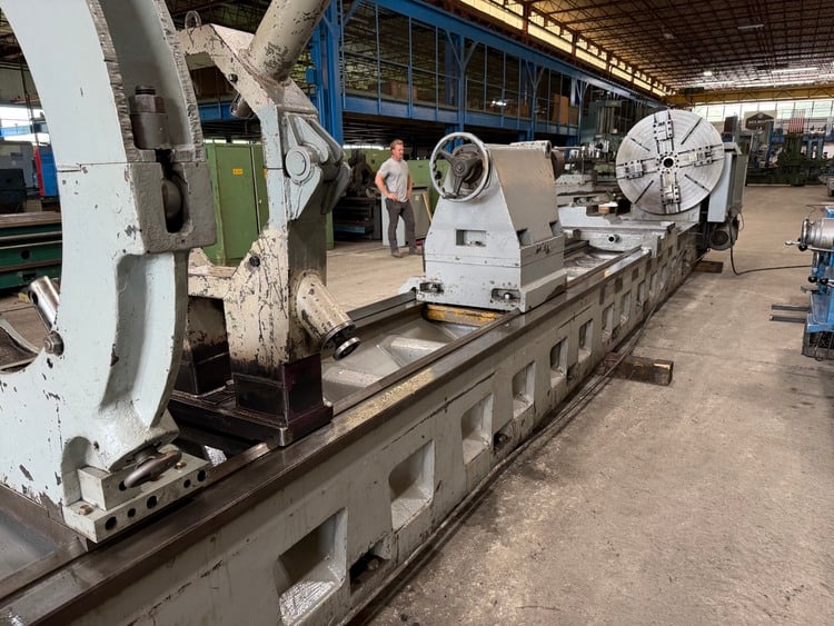57" x 324" Geminis #GE1400, engine lathe, 42" swing over cross slide, 72" swing in gap, 4-1/4" spindle hole - Image 8