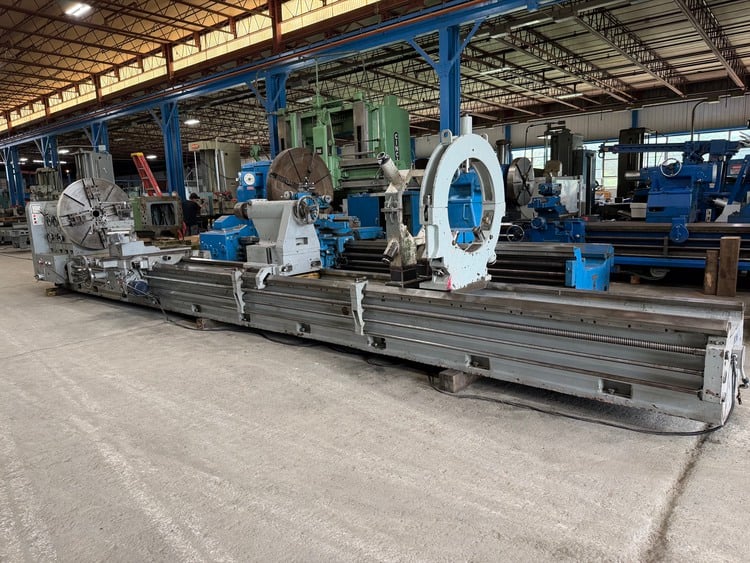 57" x 324" Geminis #GE1400, engine lathe, 42" swing over cross slide, 72" swing in gap, 4-1/4" spindle hole - Image 9