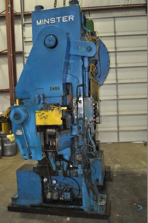 100 Ton, Minster #P2-100-42, straight side double crank press, 1.5" stroke, 18" Shut Height, 2.5" adj. - Image 1