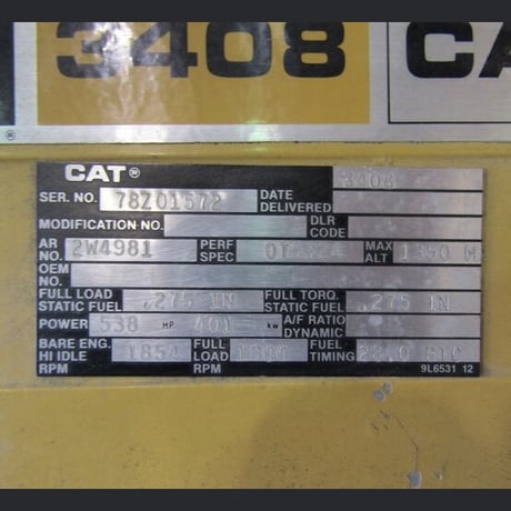 350 KW Caterpillar #3408, Diesel Generator Set, 480 Volts, 1800 RPM, SR-4 generator end, open skid, control - Image 7