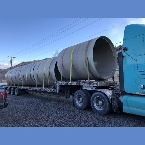 Hobas, Heavy Duty Fiber-Composite Pipe, 8'-5" outside dimension x 7'-8" ID, 3" thickness, 10' lengths, (9 - Image 1