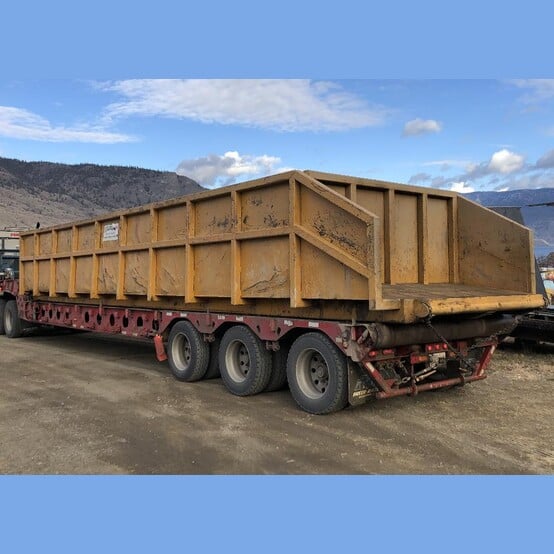 9'-8" width x 40' L x 5' H Shale Bin, 60" high sides, 10" x 6" HSS runner skid, 4" x 4" HSS frame, cable - Image 4