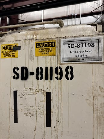 Ex-Cell-O #3251S, Roto-Flo Spline Roller, 48" Rack, 55" Stroke, 40 HP, 480 V., 1986 - Image 3
