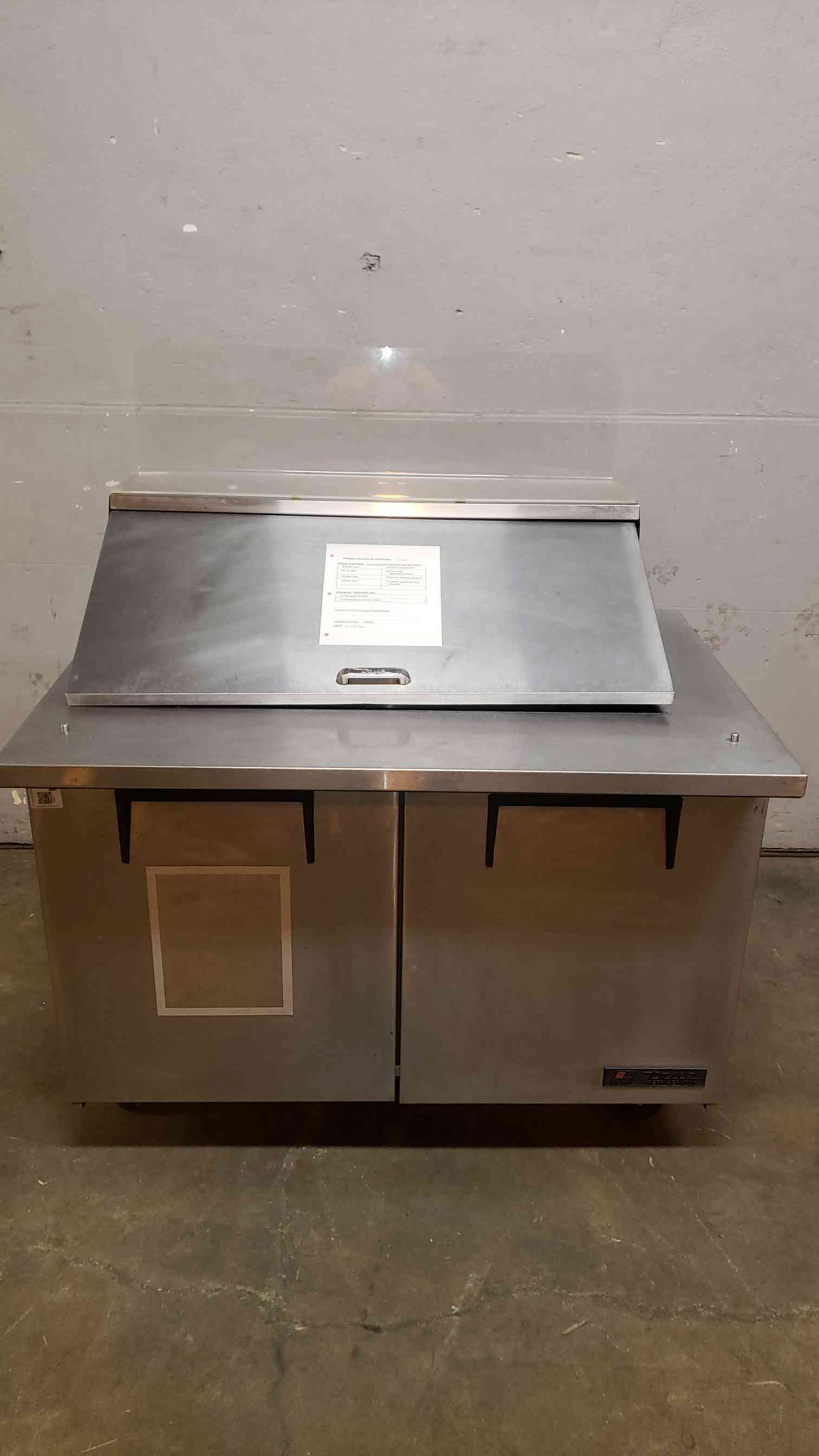 True, #TSSU-48-18M-B, Stainless Refrigerated Prep Table, Tested - Image 1