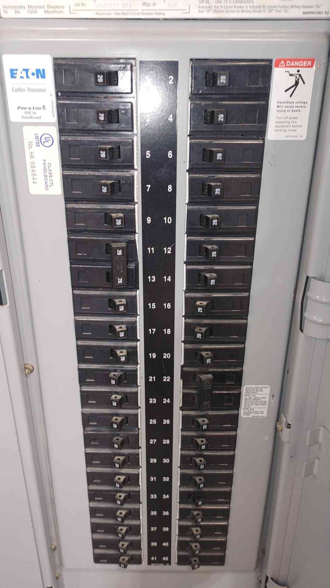 150 Amp. Eaton Cutler-Hammer, PRL1A, main, panelboard, 208Y/120 Volts, 3 Phase, 42 circuit, Pow-R-Line (2 - Image 5