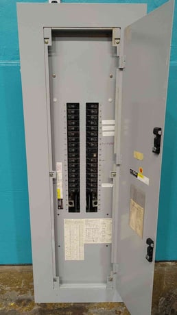 400 Amp. General Electric, AQF3424MBX, panelboard enclosure, 208Y/120 Volts, 3 phase, 34x THQB 20A 1-pole - Image 1