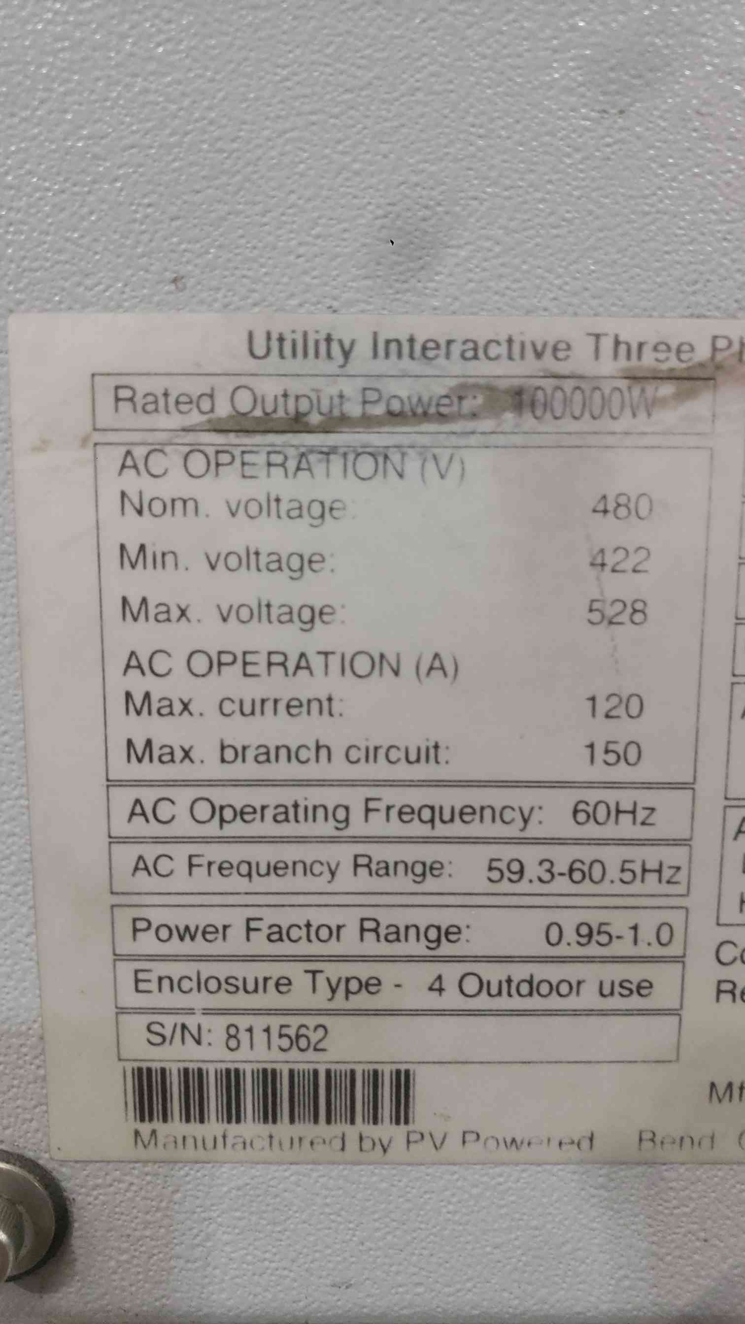 PVPowered, Utility Interactive Three Phase Photovoltaic Inverter - Image 2