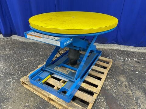 4000 lb. Bishamon, Pneumatic Turn/Lift Table, 43" diameter - Image 2