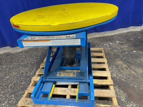 4000 lb. Bishamon, Pneumatic Turn/Lift Table, 43" diameter - Image 3