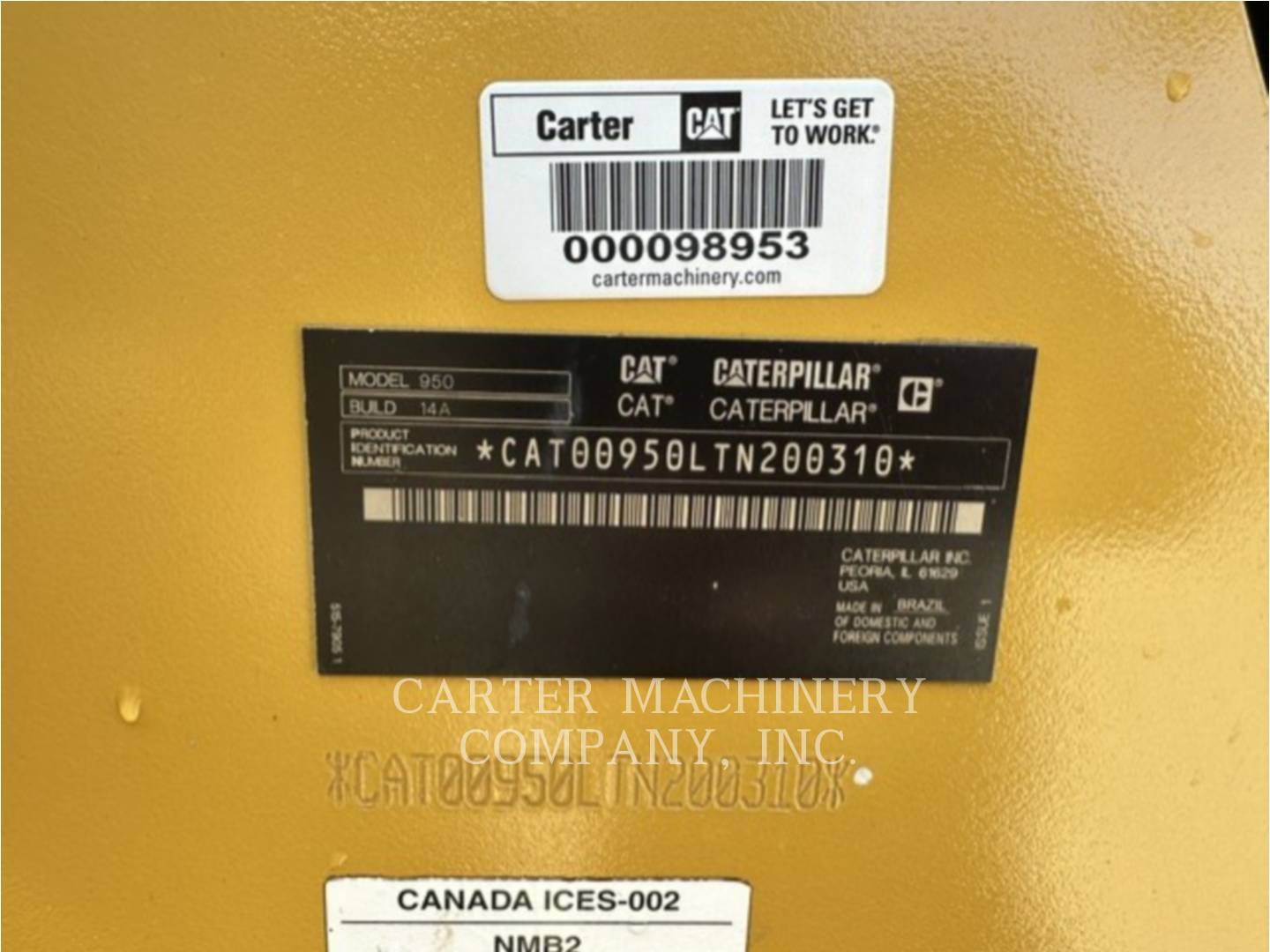 Cat 950-14, Wheel Loader, 6214 hours, S/N: TN200310, 2023 - Image 6