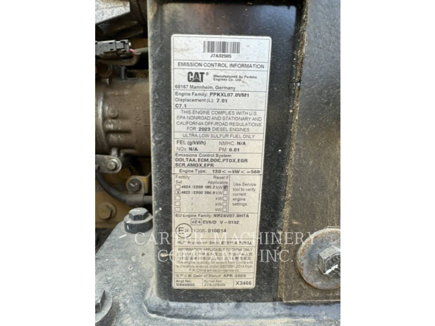 Cat 950-14, Wheel Loader, 6214 hours, S/N: TN200310, 2023 - Image 8