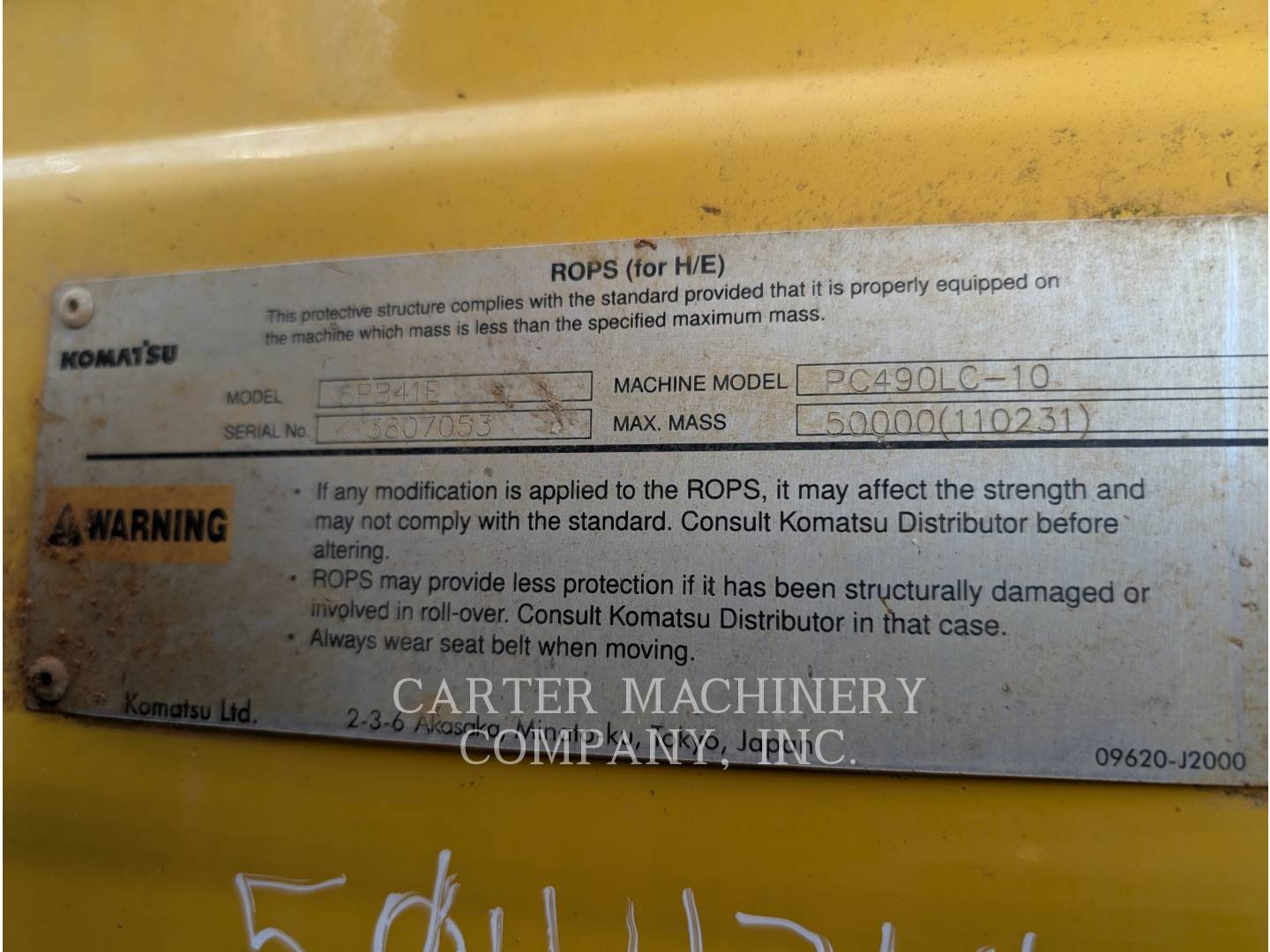 Komatsu PC490, 10108 hours, S/N: A40686, 2014 - Image 8
