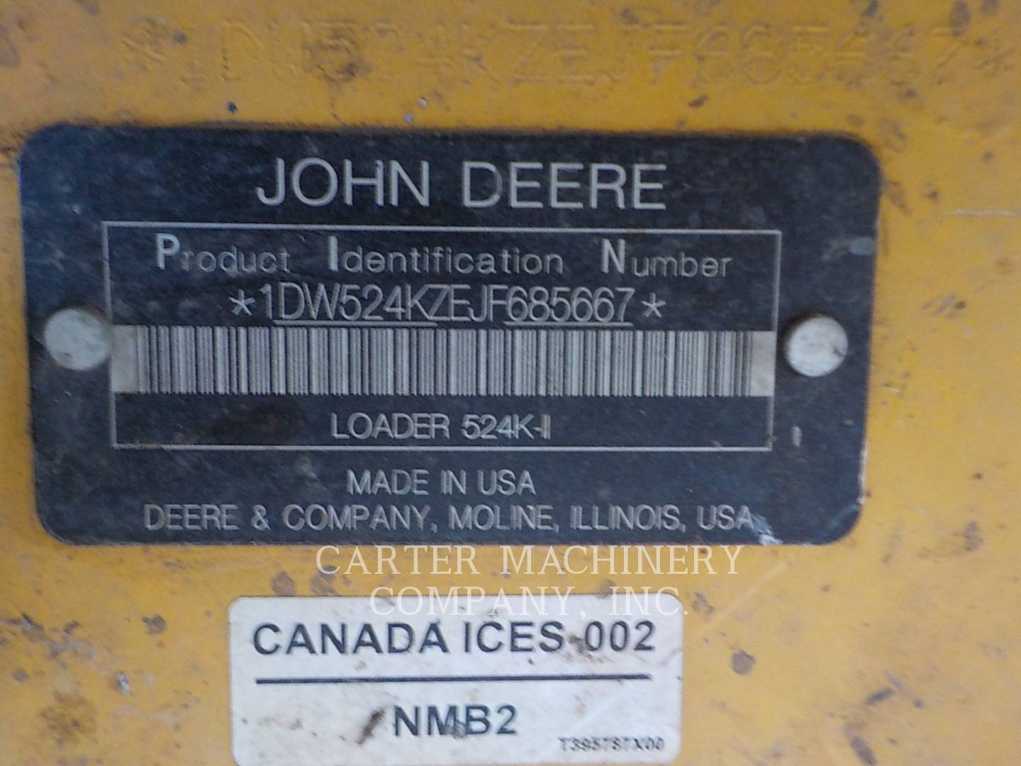 Deere & Co. 524 K II, Wheel Loader, 10980 hours, S/N: 1GW524KZEJF685667, 2017 - Image 6