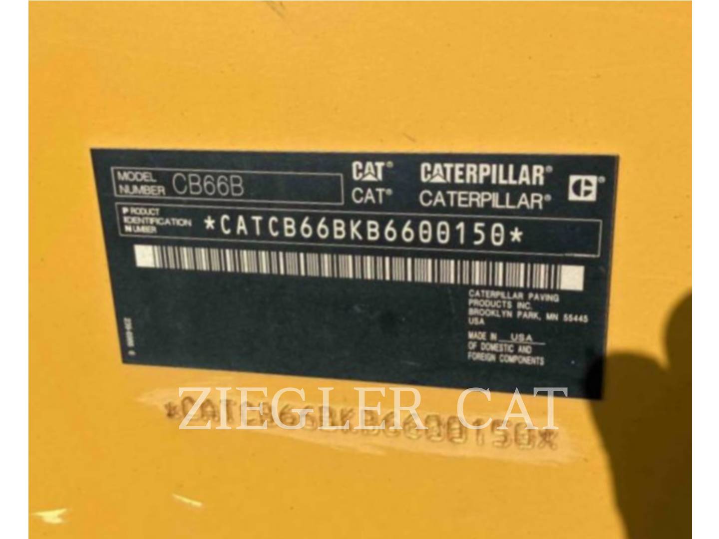 Caterpillar CB66B, Compactor, 7093 hours, S/N: B6600150, 2016 - Image 6