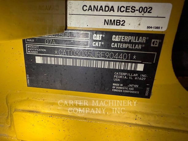 Caterpillar 303.5-07CR, 68 hours, S/N: RE904401, 2024 - Image 6