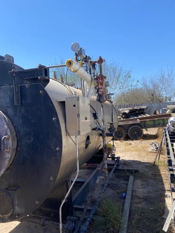 250 HP Victory Energy (York Shipley) #FTB, 3 pass firetube boiler, 150 psi steam, Stainless Steel jacket - Image 5