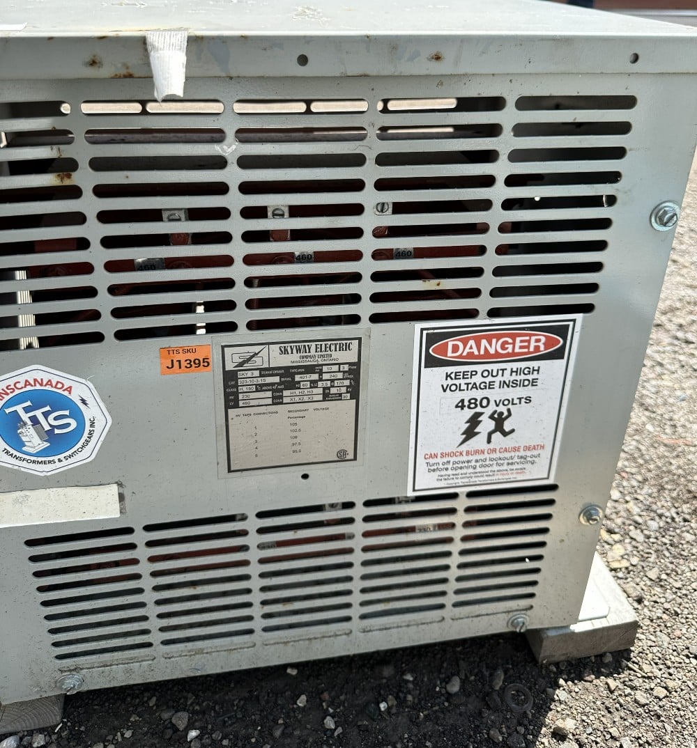 10 KVA 230 Primary, 460 Secondary, Skyway Electric Co. Ltd., Dry Type Transformer, Isolation Type ANN, Class - Image 5