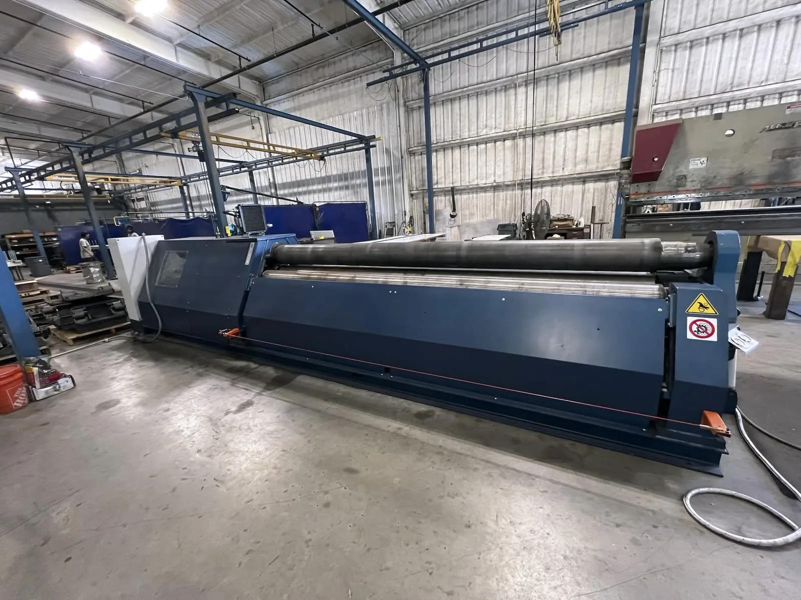 141.7" Faccin #4HEL-3628, hydraulic 4-roll plate bending roll, 9.65" top roll, 9.2" lower roll, 7.56" side - Image 7