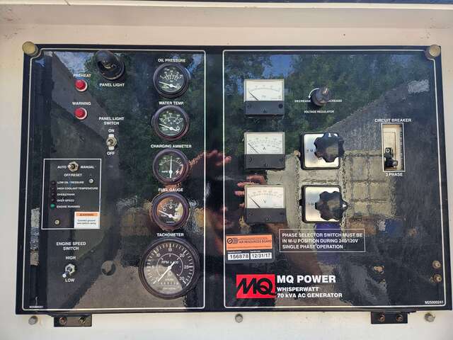 62 KW Multiquip #DCA70SSIU2, Trailer Mounted, Tier 3, sound attenuated enclosure, 120/240/208/277/480 Volts - Image 5