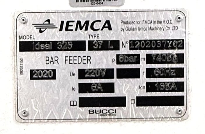 Iemca #Ideal-325, Bar Feeder, 3-26mm capacity, 12' 2" max length, 120 FPM, 230 V., 3-phase, 2020 - Image 6