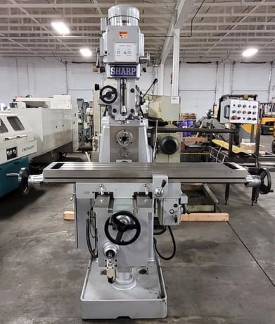 Sharp #VH-25, Vertical/Horizontal Combination Milling Machine, 10" x 56" table, NMTB-40, 5 HP, 60-4500 RPM - Image 3