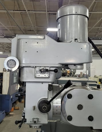 Sharp #VH-25, Vertical/Horizontal Combination Milling Machine, 10" x 56" table, NMTB-40, 5 HP, 60-4500 RPM - Image 7