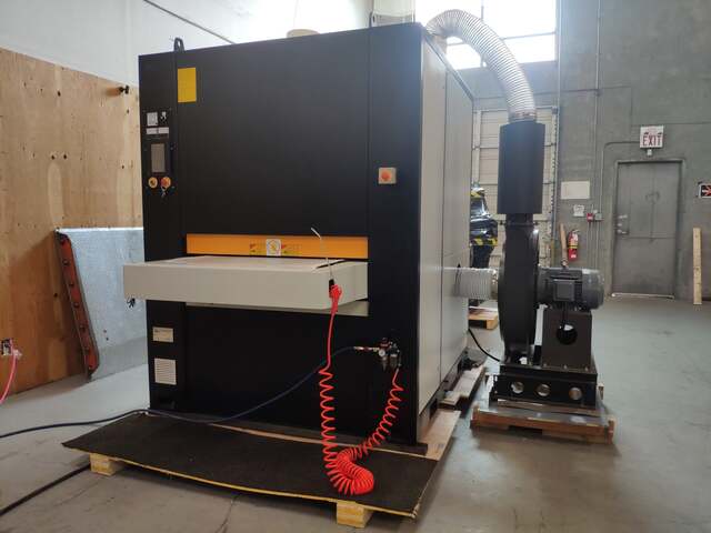 RMT #Jonsen-SGP800, deburring machine, 31.5" W x 3.9" Thick max, 1.6-16.4 FPM, dust collection, new - Image 4
