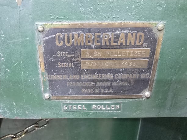 6" Cumberland #6-85, strand pelletizer, 8-knife bolt-on rotor, 3 HP Baldor-Reliance DC motor, 1750 RPM, 180 - Image 4