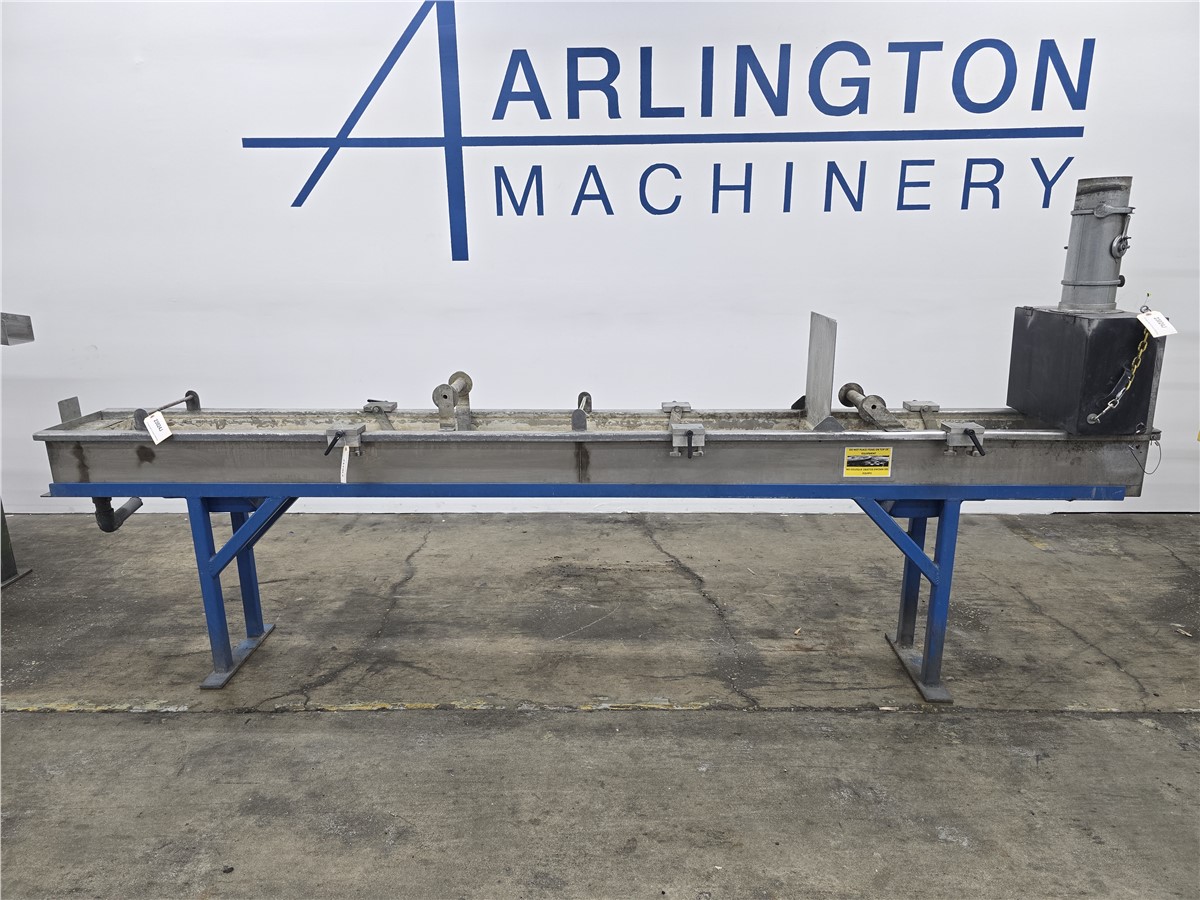 12" width x 8.5" D x 12' L water bath, strand pelletizing, 38" infeed, (3) adjustable roller guides - Image 2