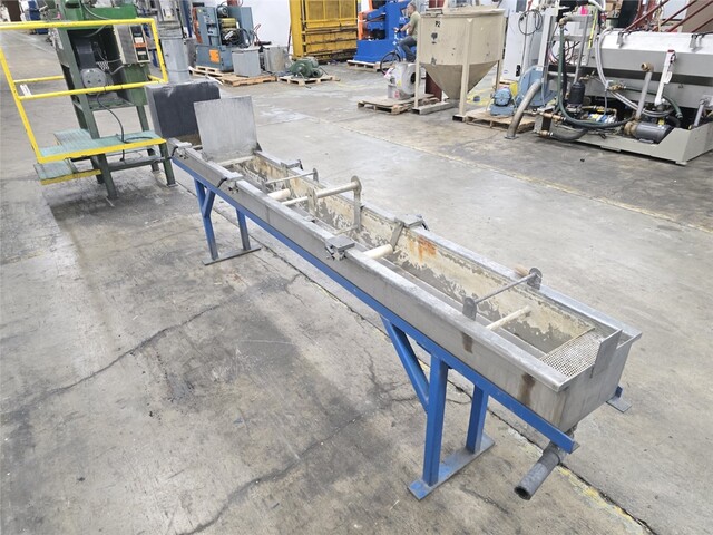 12" width x 8.5" D x 12' L water bath, strand pelletizing, 38" infeed, (3) adjustable roller guides - Image 4