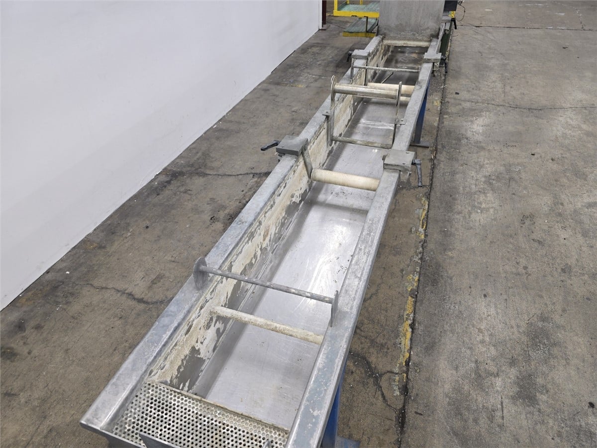 12" width x 8.5" D x 12' L water bath, strand pelletizing, 38" infeed, (3) adjustable roller guides - Image 9