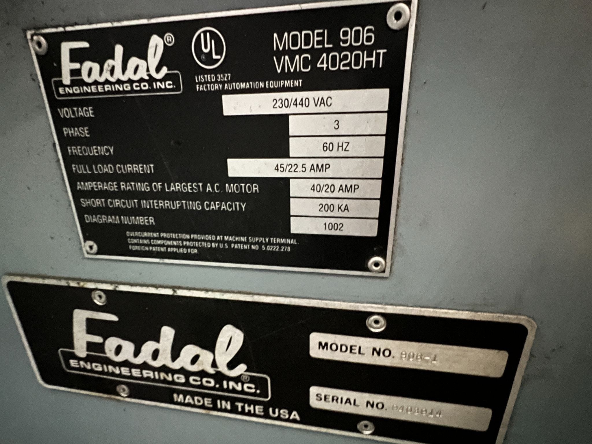 Fadal #VMC-4020, CNC vertical machining center, automatic tool changer, 20" x40" tbl., CNC 88HS Control - Image 5