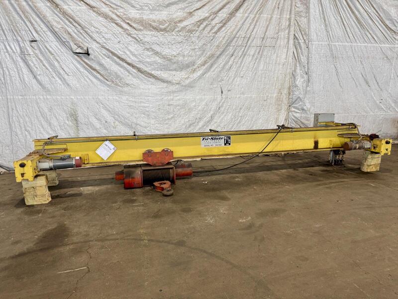 7.5 Ton, Tri-State, overhead bridge crane, 21' span, w/ Apollo hoist - Image 1