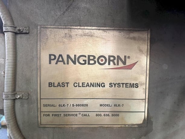 72" Pangborn #6LK-7, table type shot blast machine, 25 HP - Image 5