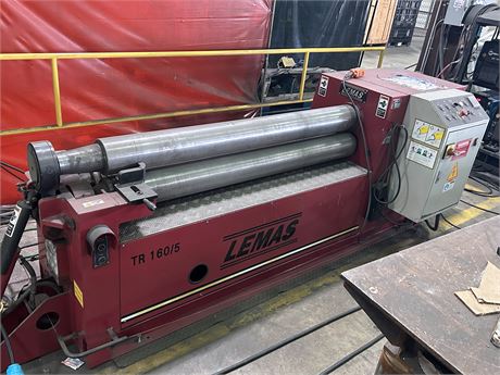 5' x 10 gauge Lemas #TR-160/45, hydraulic initial pinch plate bending roll, 5.9" top roll diameter, 5.1" side - Image 1