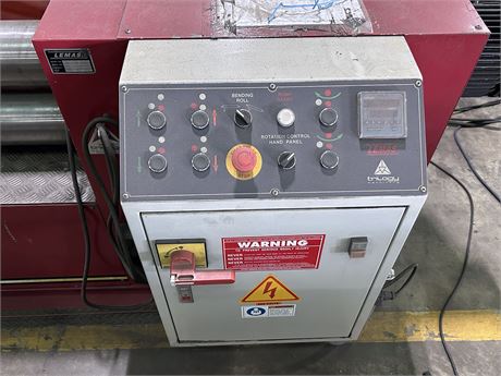 5' x 10 gauge Lemas #TR-160/45, hydraulic initial pinch plate bending roll, 5.9" top roll diameter, 5.1" side - Image 4